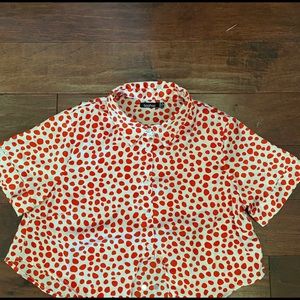 boohoo colored silk blouse